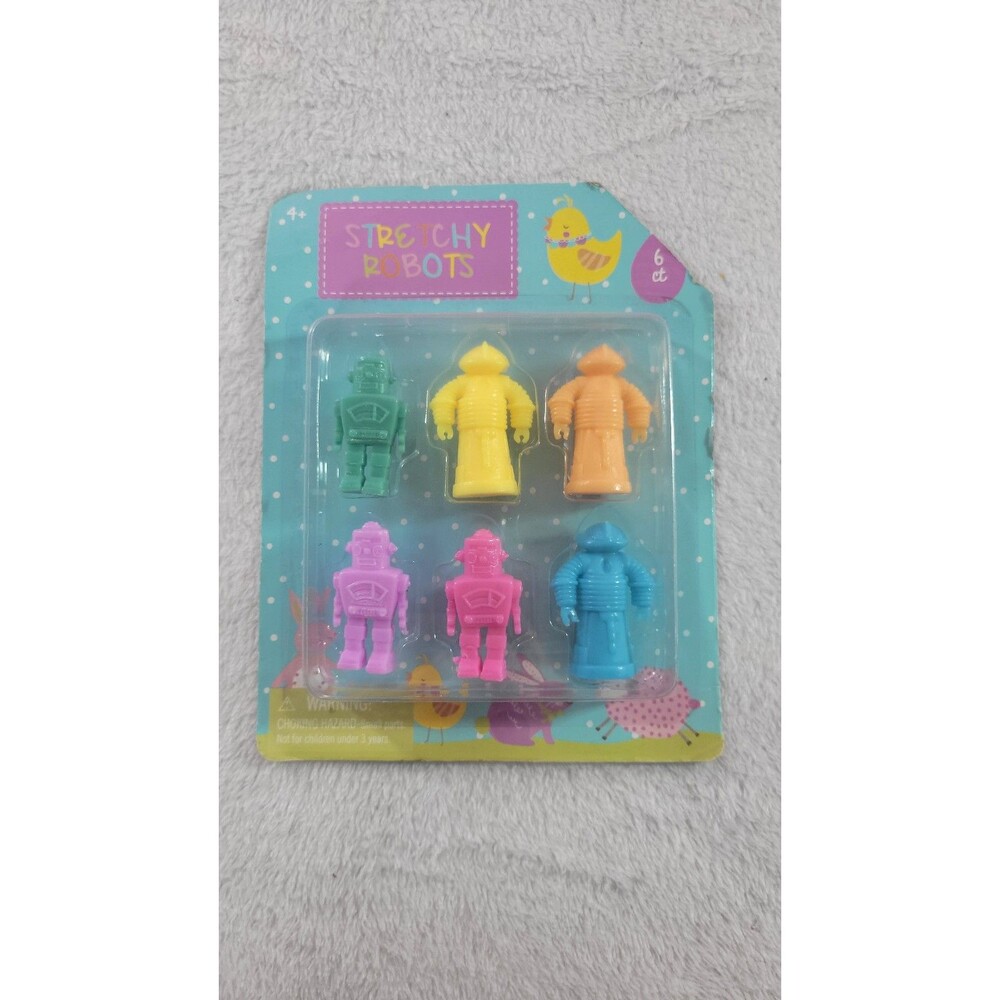 6 Count Stretchy Robots Ankyo New Sealed Sensory Fidget Toy Party Favors Easter